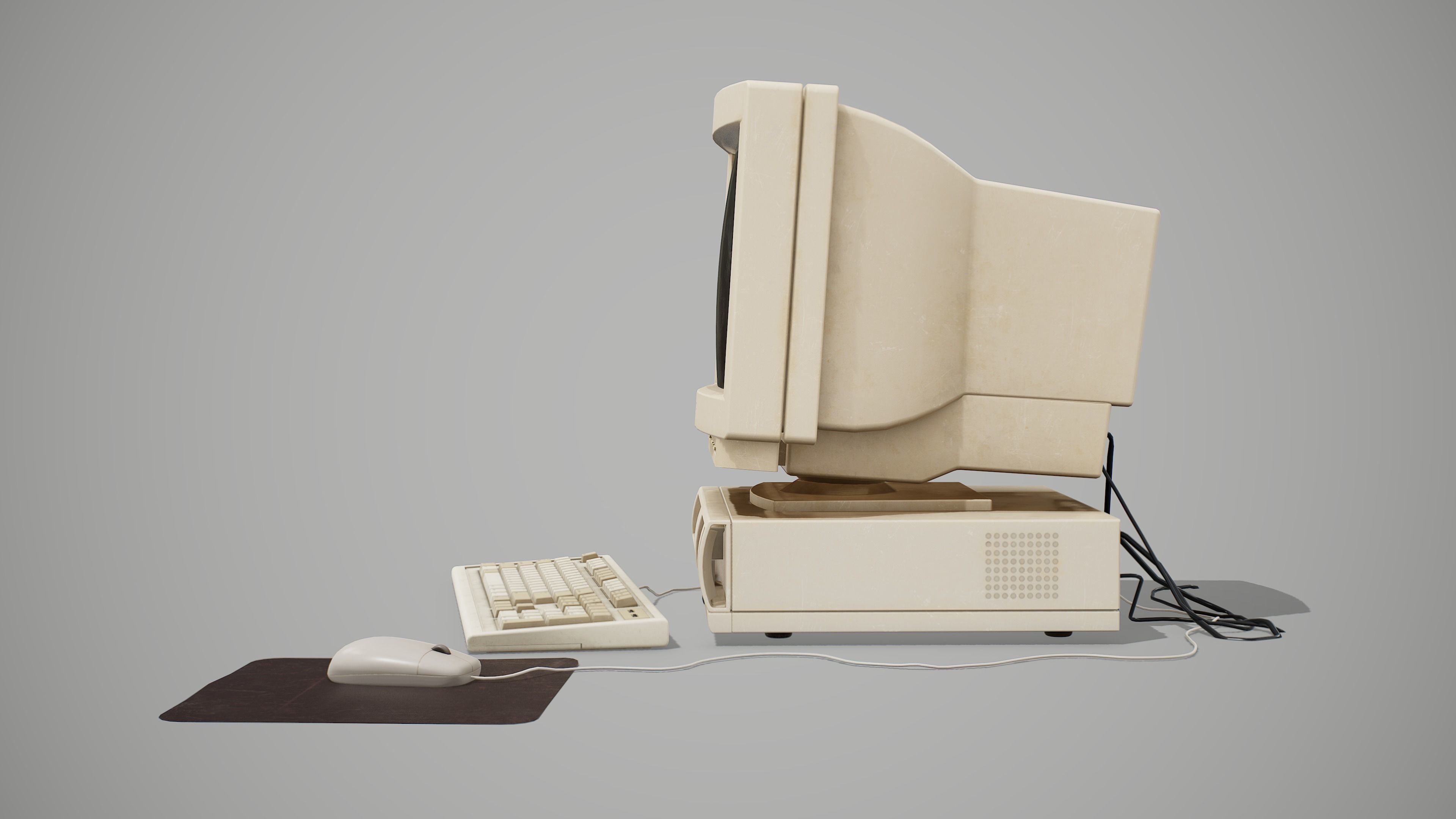 90s Pc Desktop style 01 Low-poly 3D model_6