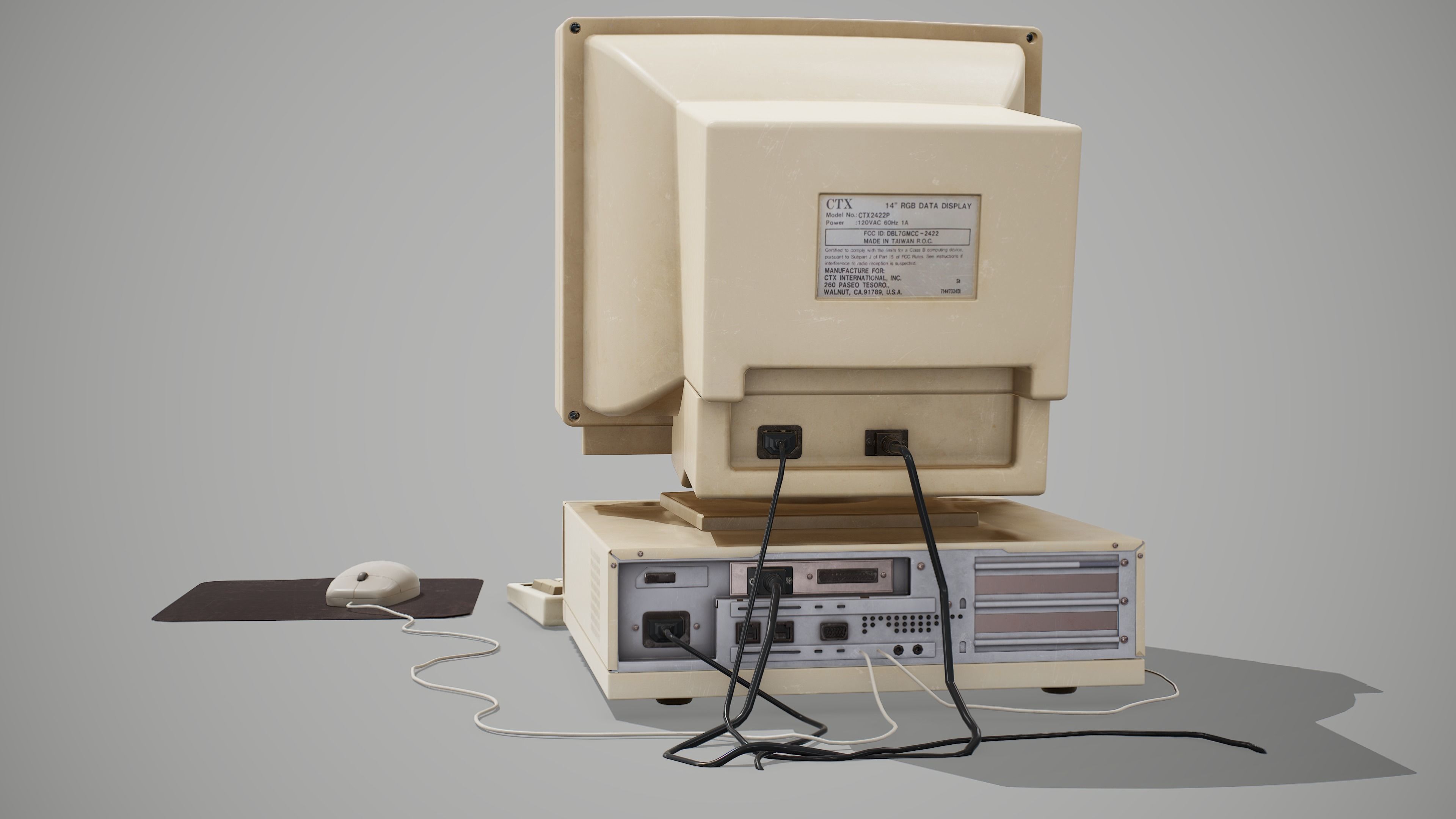 90s Pc Desktop style 01 Low-poly 3D model_8