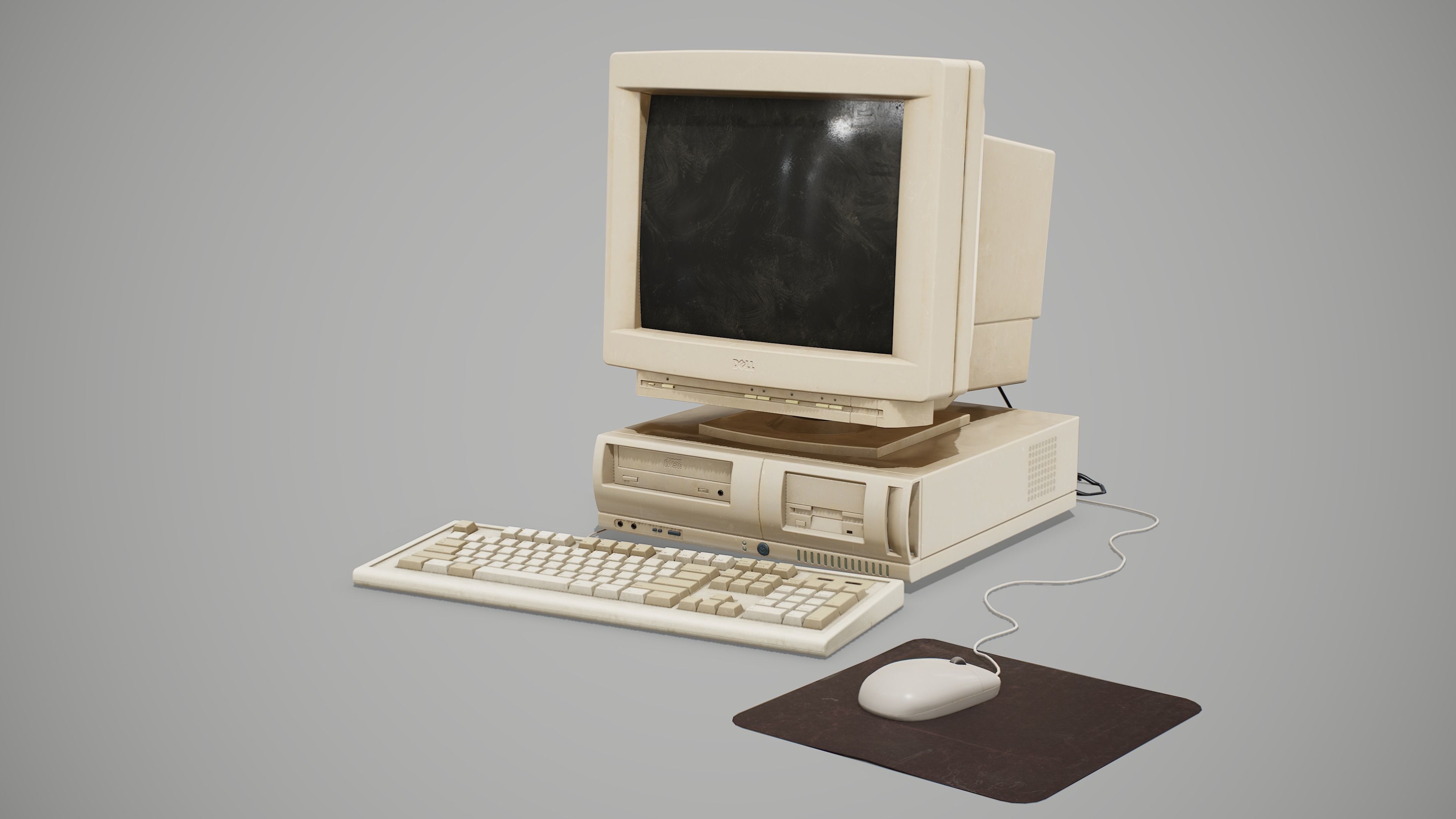 90s Pc Desktop style 01 Low-poly 3D model_4