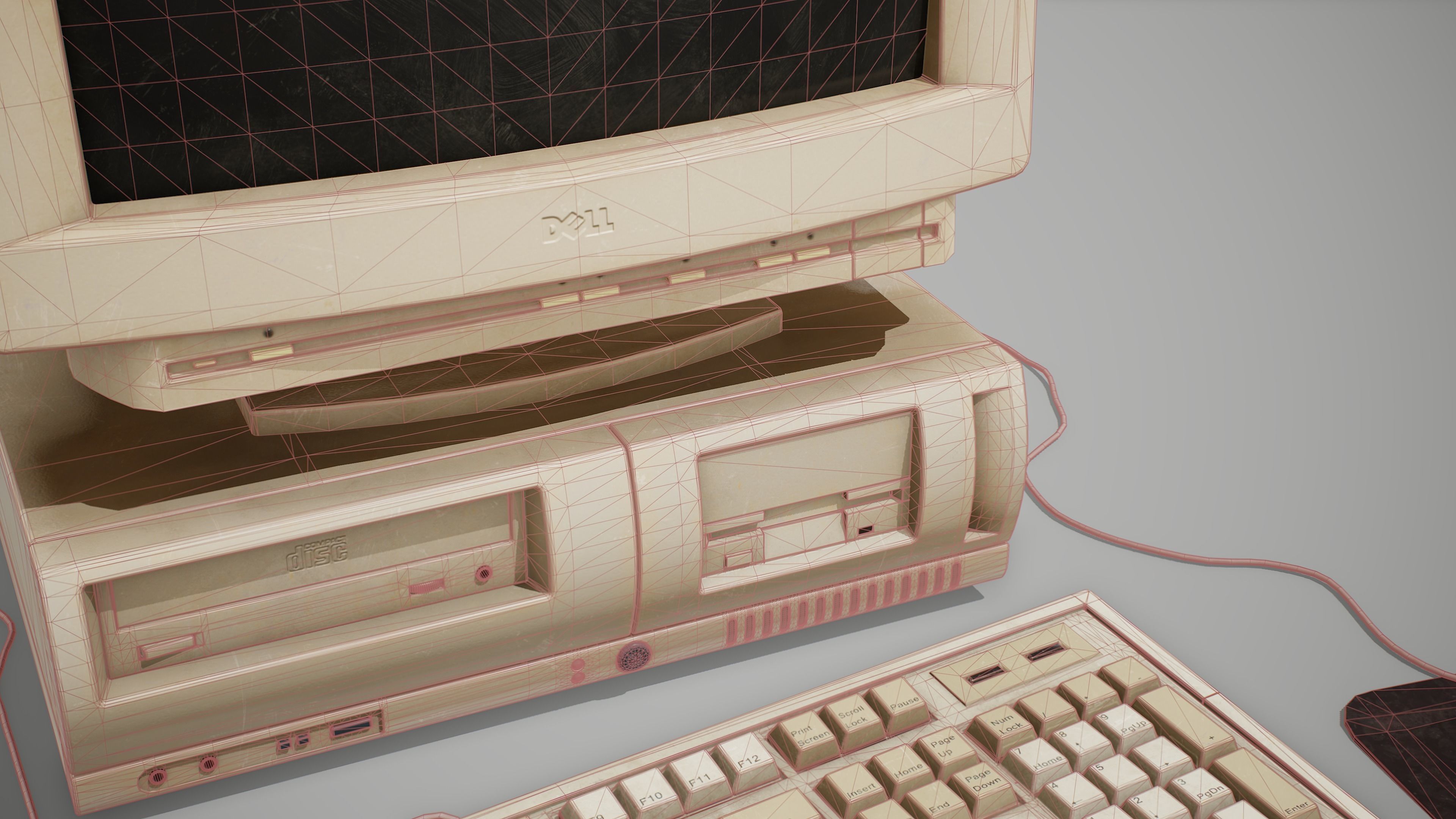 90s Pc Desktop style 01 Low-poly 3D model_13