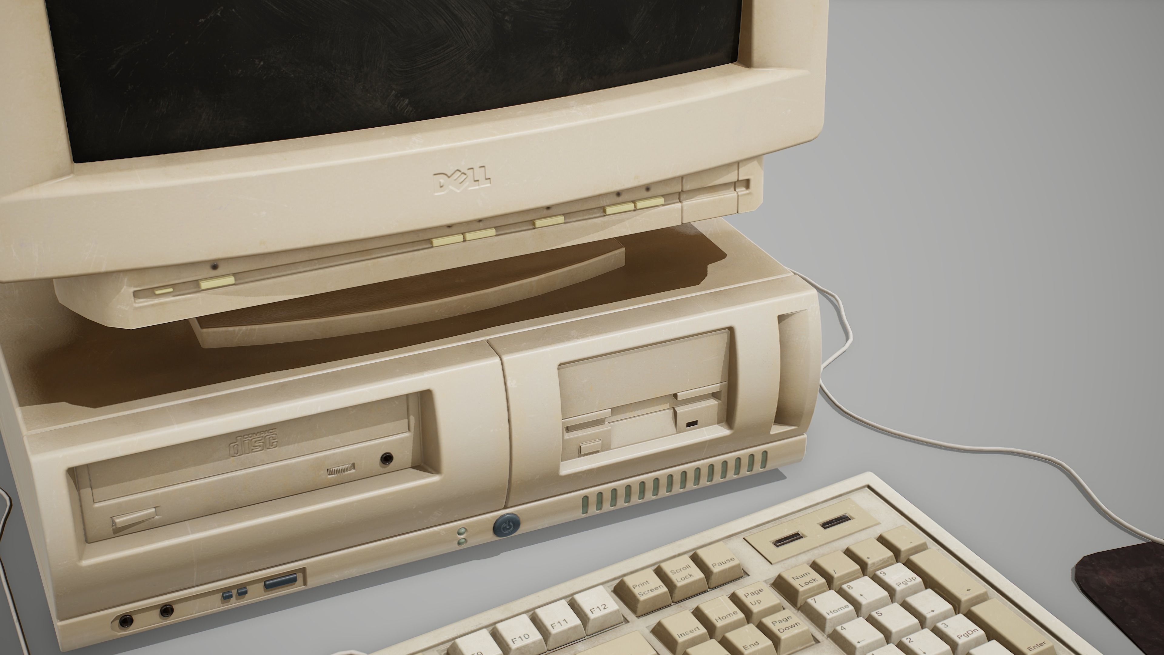 90s Pc Desktop style 01 Low-poly 3D model_12