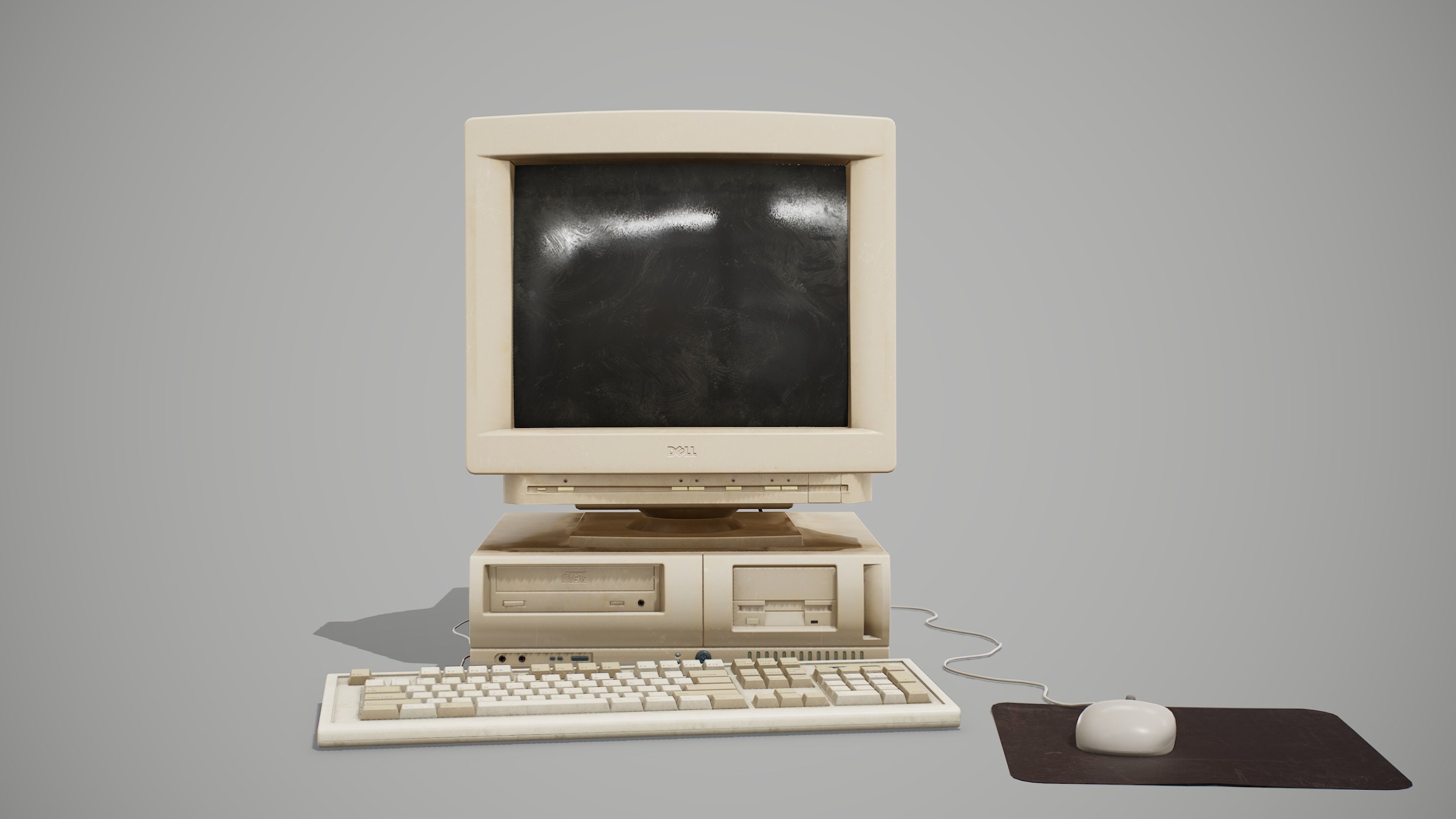 90s Pc Desktop style 01 Low-poly 3D model_14