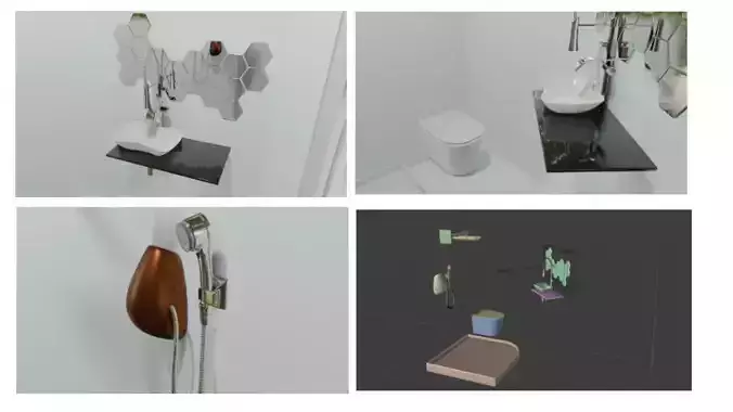 modern bath room set