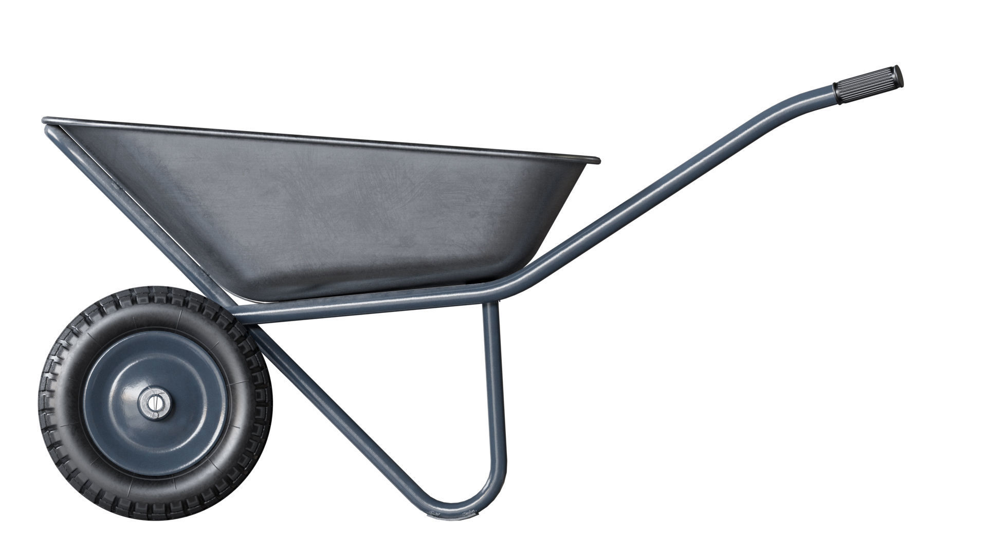 Wheelbarrow Gray 3D model_9
