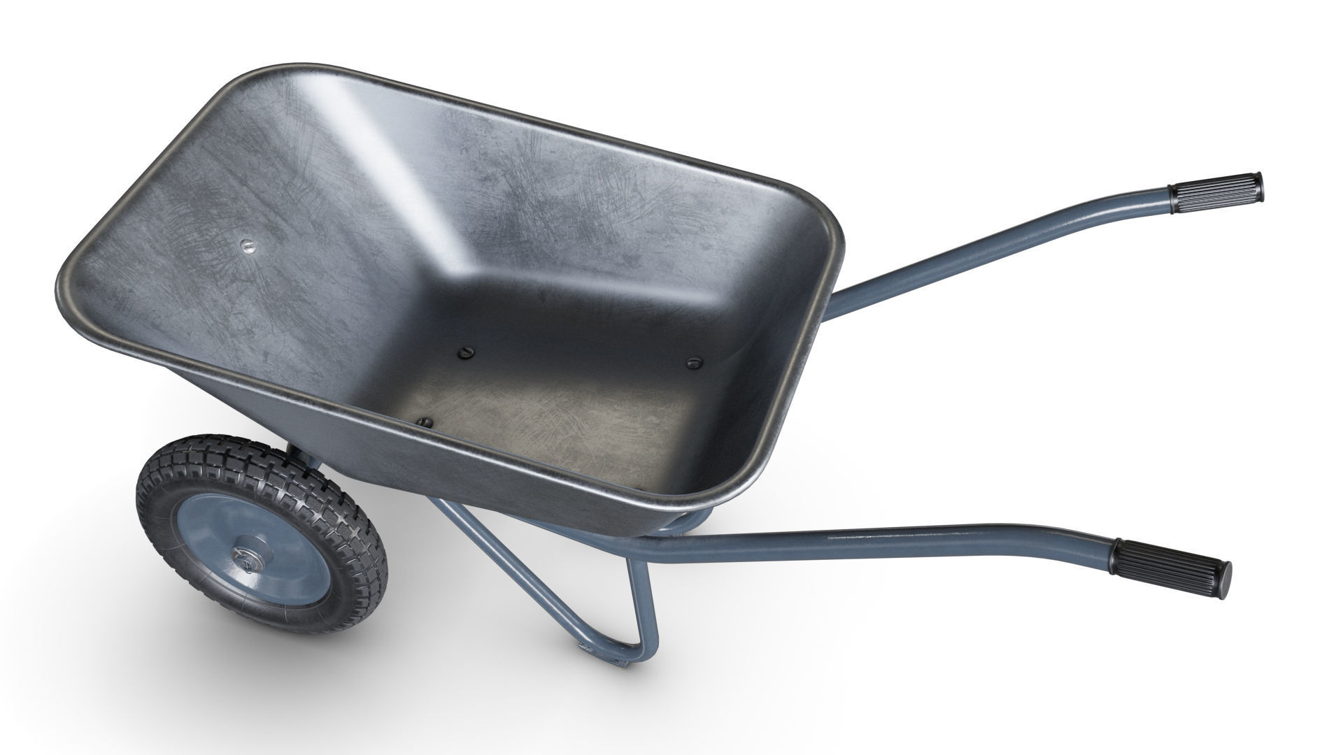 Wheelbarrow Gray 3D model_3