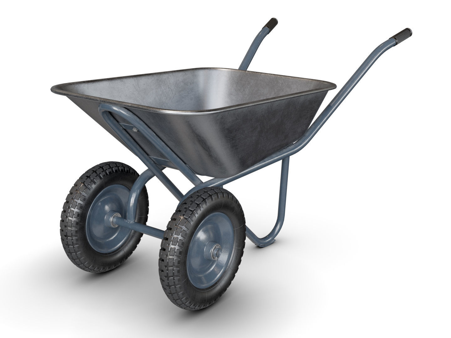 Wheelbarrow Gray 3D model_0