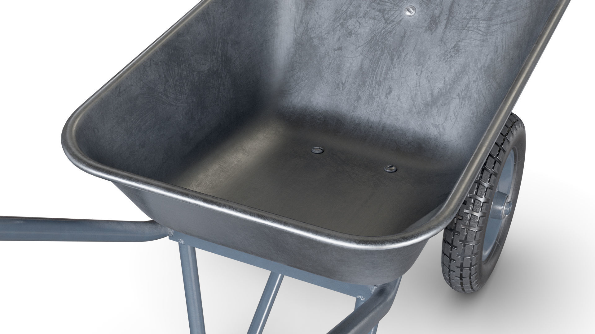 Wheelbarrow Gray 3D model_1