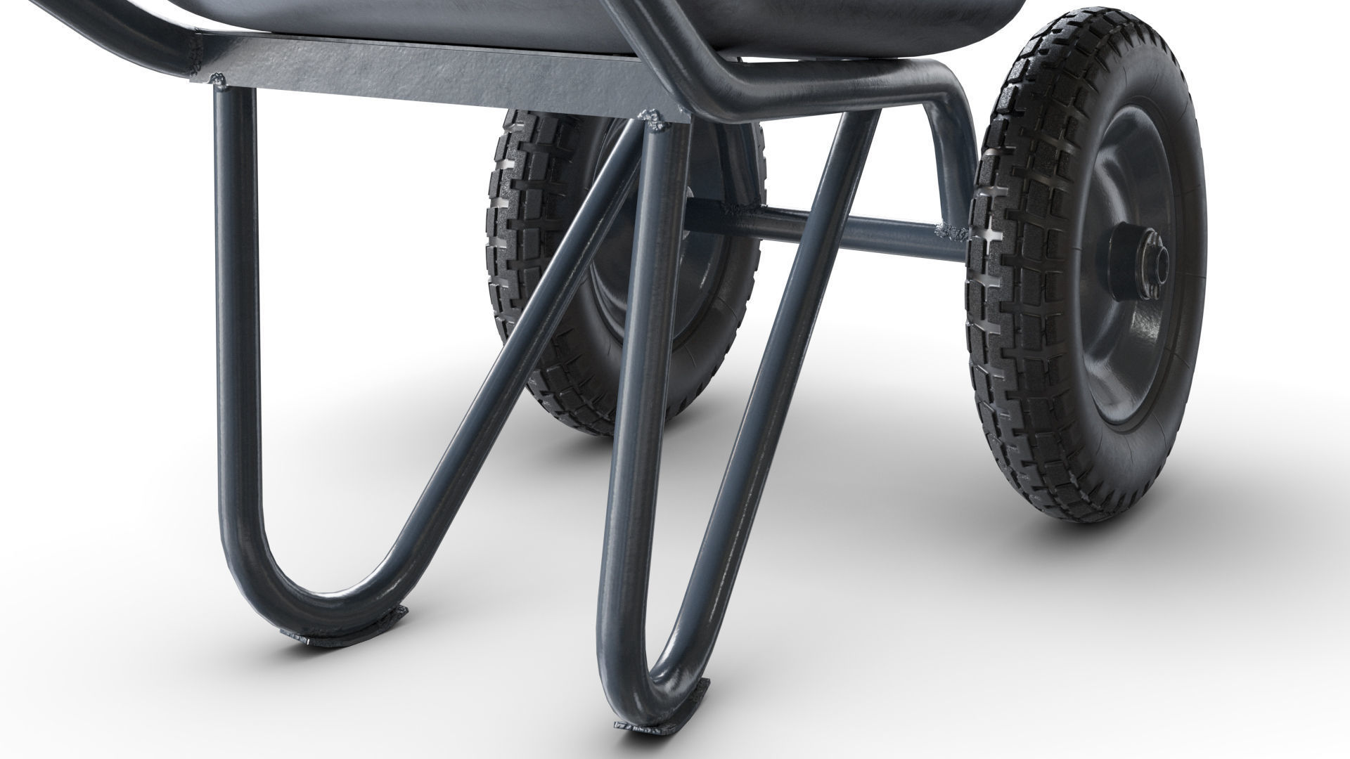 Wheelbarrow Gray 3D model_4