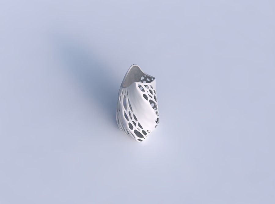 Vase twisted double arc quadratic with organic lattice with s... 3D print model_1