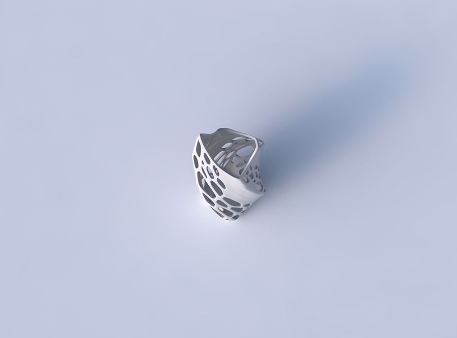 Vase twisted double arc quadratic with organic lattice with s... 3D print model_2