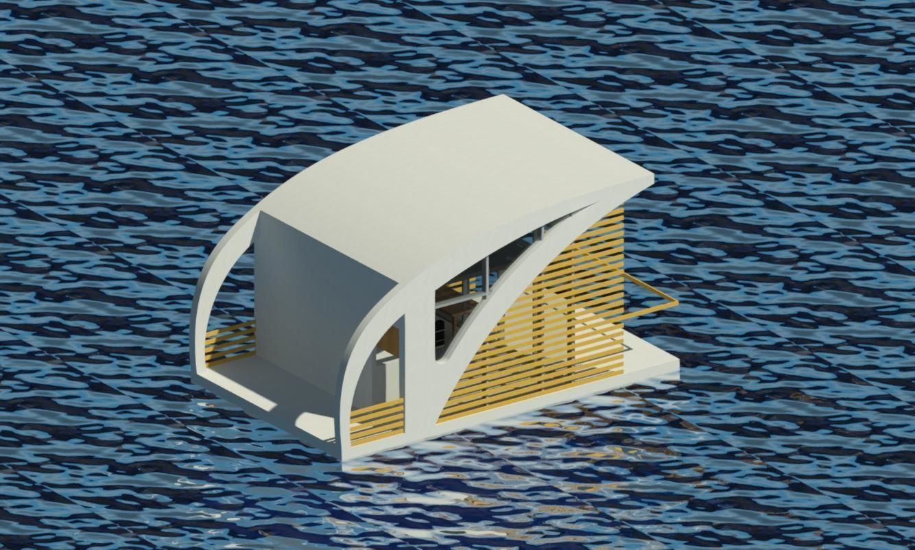 Floating House 3D model_3