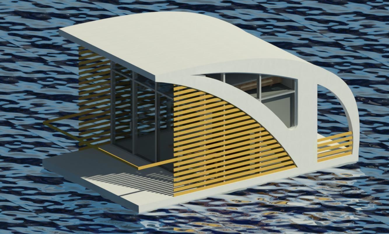 Floating House 3D model_1