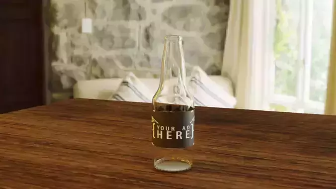 Photorealistic Glass Bottle 