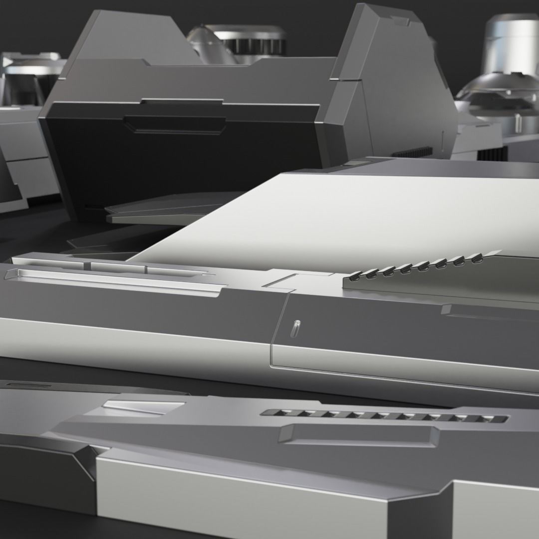 Sci-Fi Details Kit-Bash Set 3D model_13