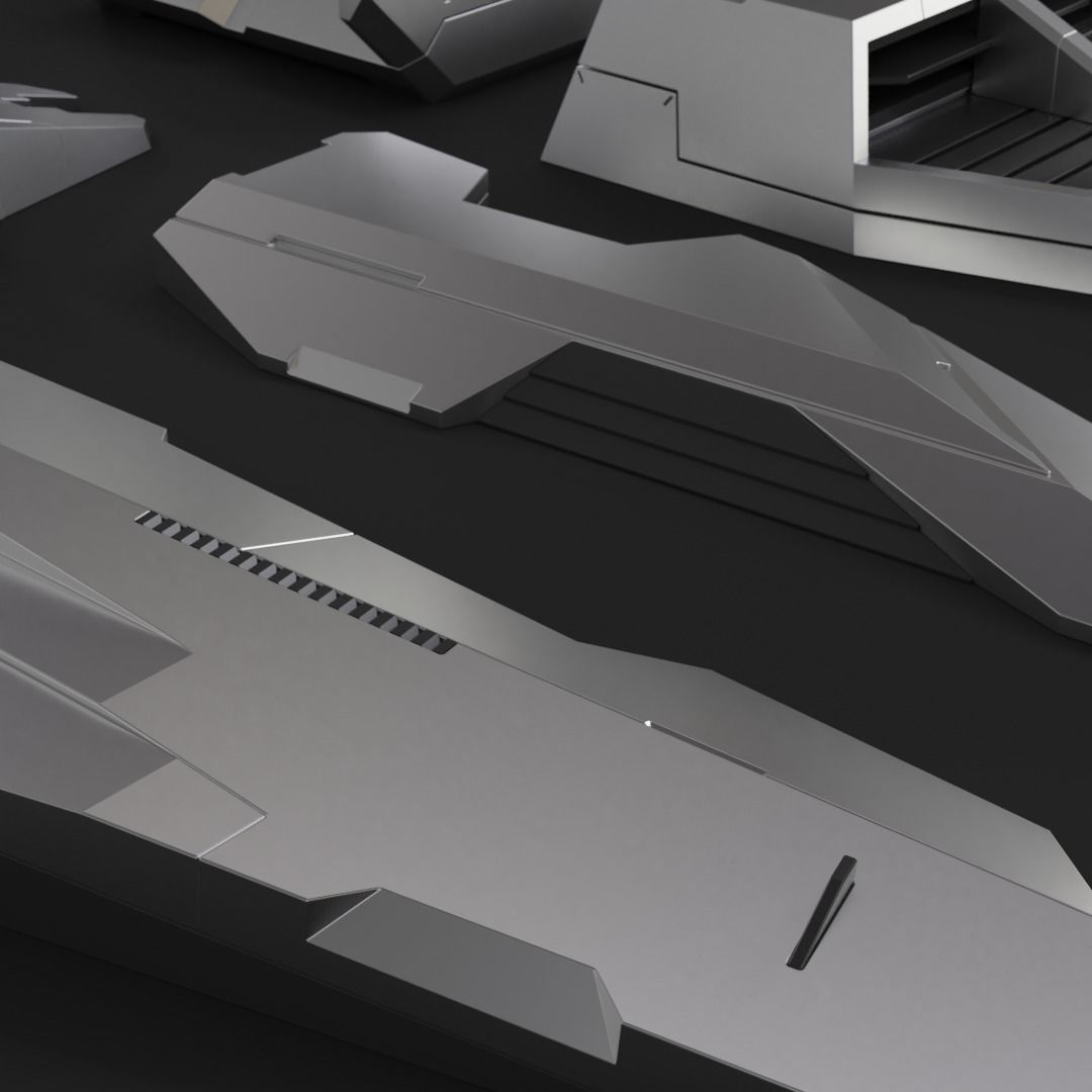 Sci-Fi Details Kit-Bash Set 3D model_11