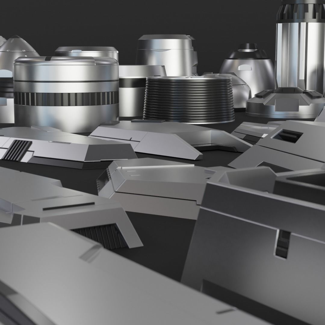 Sci-Fi Details Kit-Bash Set 3D model_12