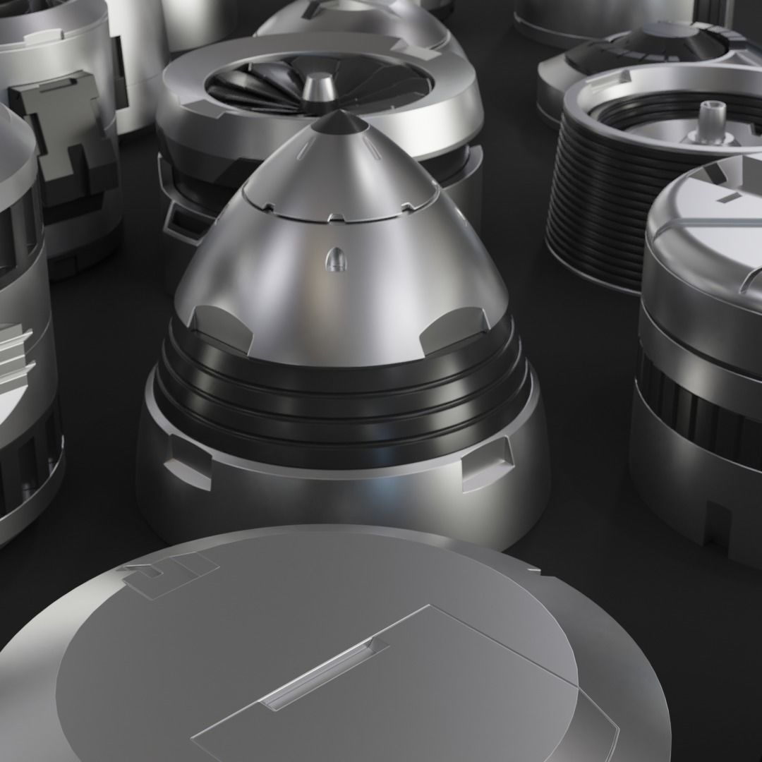 Sci-Fi Details Kit-Bash Set 3D model_10