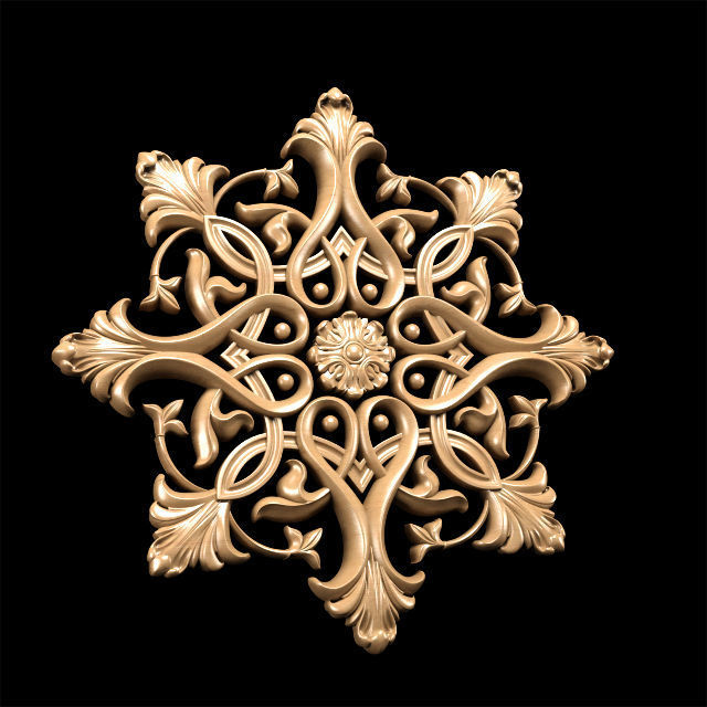 Collection of 30 models classical wood carving decor 3D model_144