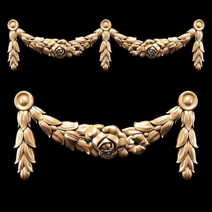 Collection of 30 models classical wood carving decor 3D model_20