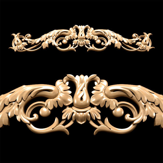 Collection of 30 models classical wood carving decor 3D model_92