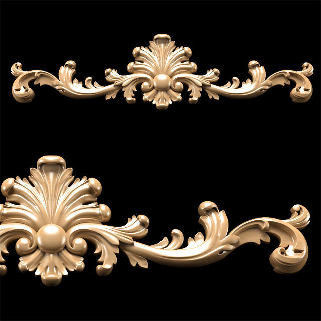 Collection of 30 models classical wood carving decor 3D model_87