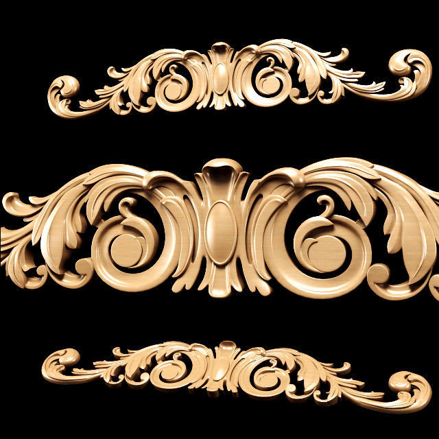Collection of 30 models classical wood carving decor 3D model_97