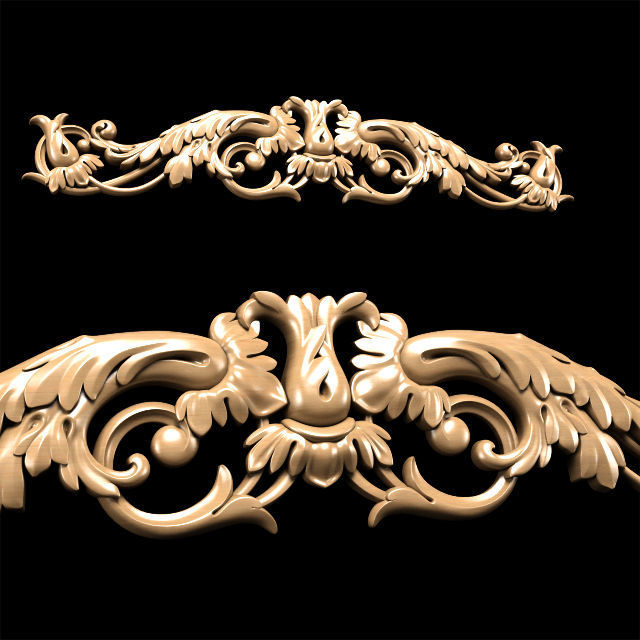 Collection of 30 models classical wood carving decor 3D model_91