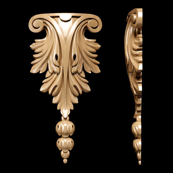 Collection of 30 models classical wood carving decor 3D model_115