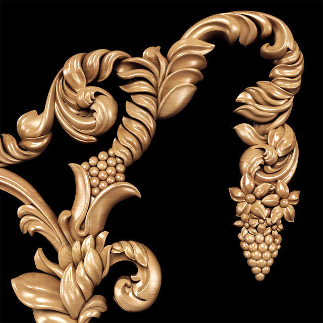 Collection of 30 models classical wood carving decor 3D model_131