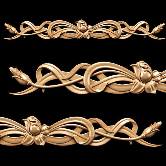 Collection of 30 models classical wood carving decor 3D model_99