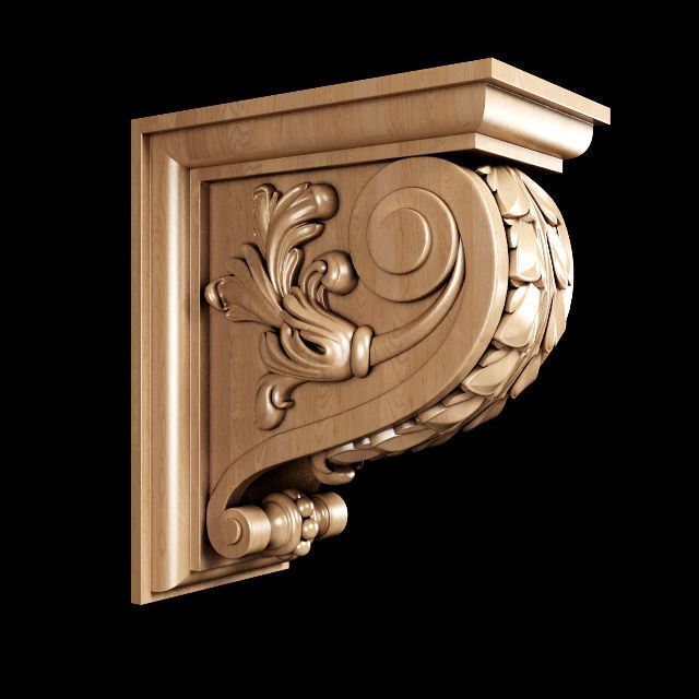 Collection of 30 models classical wood carving decor 3D model_52