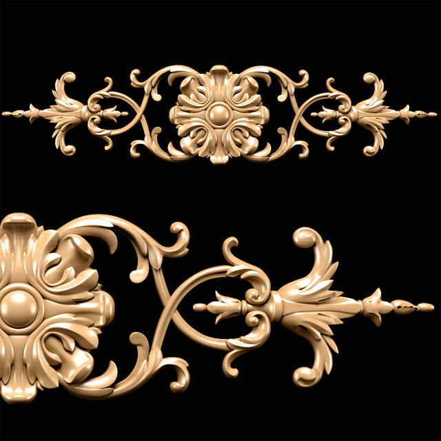 Collection of 30 models classical wood carving decor 3D model_80