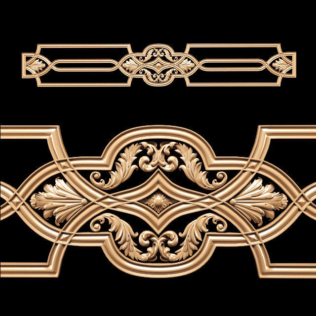 Collection of 30 models classical wood carving decor 3D model_141