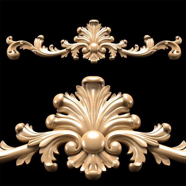 Collection of 30 models classical wood carving decor 3D model_86