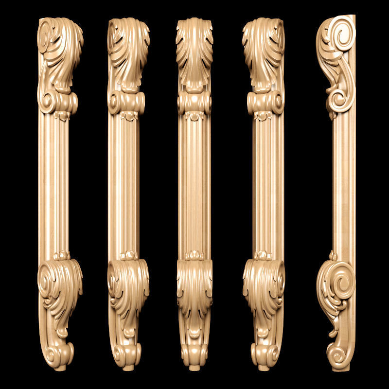 Collection of 30 models classical wood carving decor 3D model_125