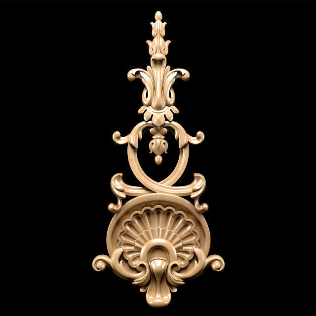 Collection of 30 models classical wood carving decor 3D model_65