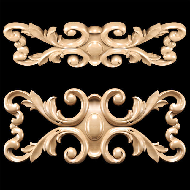 Collection of 30 models classical wood carving decor 3D model_67
