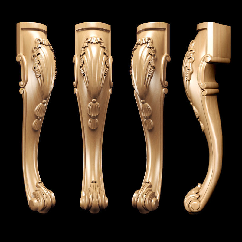 Collection of 30 models classical wood carving decor 3D model_107