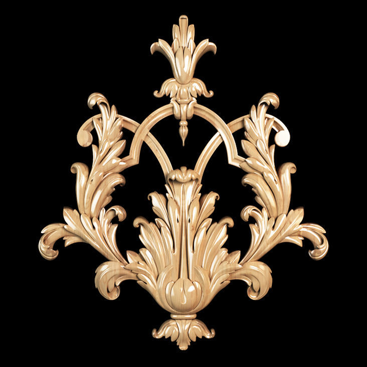 Collection of 30 models classical wood carving decor 3D model_45