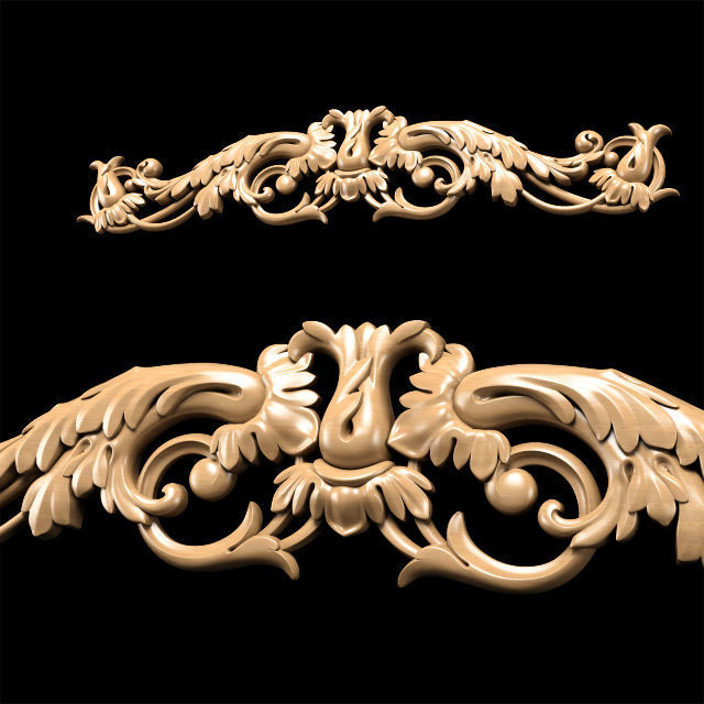 Collection of 30 models classical wood carving decor 3D model_93