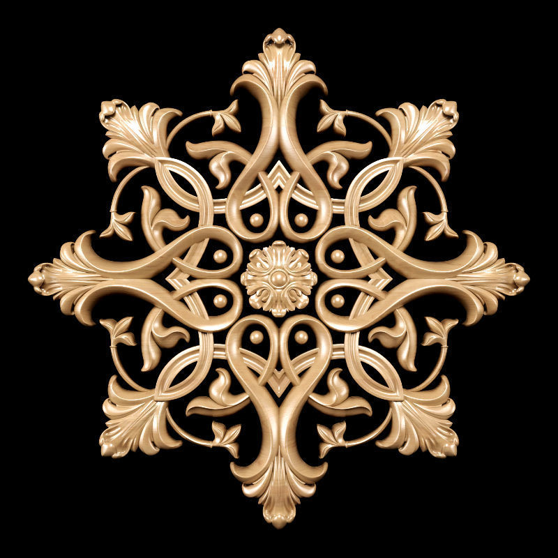 Collection of 30 models classical wood carving decor 3D model_36