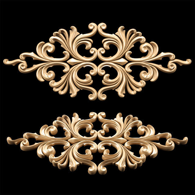Collection of 30 models classical wood carving decor 3D model_76