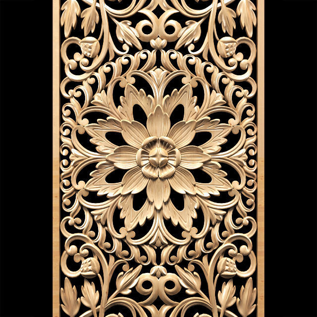 Collection of 30 models classical wood carving decor 3D model_61