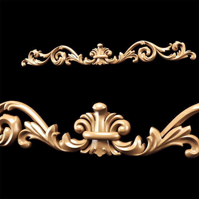 Collection of 30 models classical wood carving decor 3D model_83