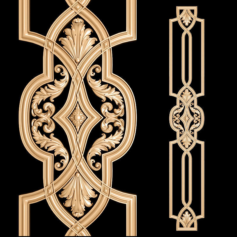 Collection of 30 models classical wood carving decor 3D model_35