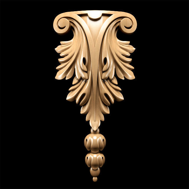 Collection of 30 models classical wood carving decor 3D model_116