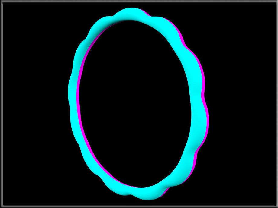 Flower Petals Band Ring Low-poly 3D model_7