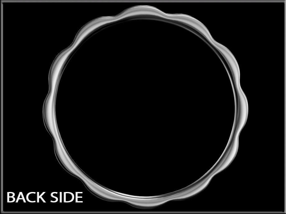 Flower Petals Band Ring Low-poly 3D model_5