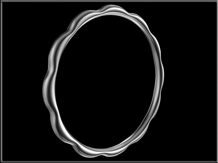 Flower Petals Band Ring Low-poly 3D model_3