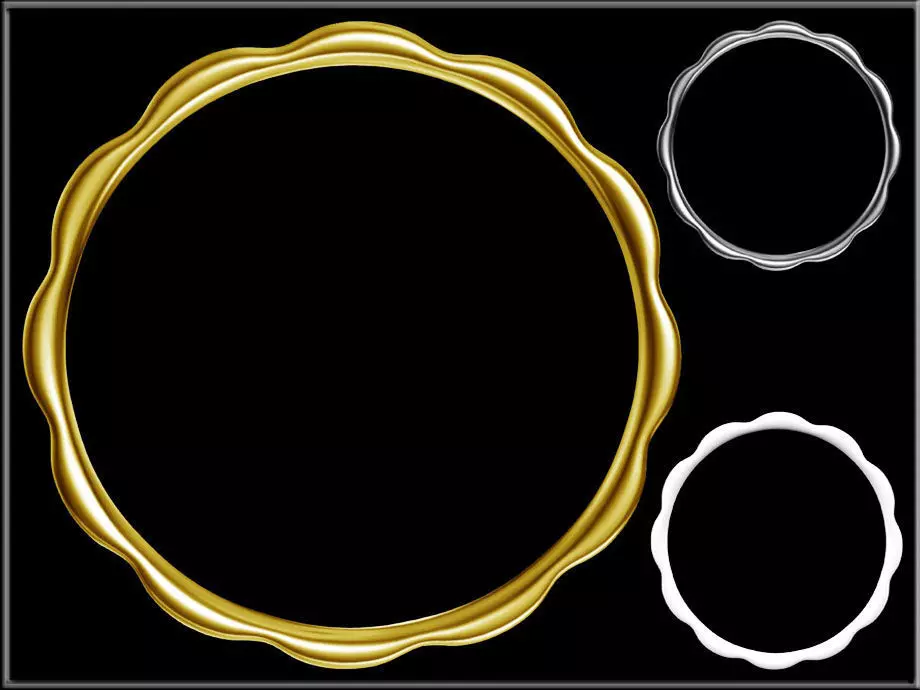 Flower Petals Band Ring Low-poly 3D model_0